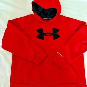 Under Armour Youth Medium Loose fit Red and Black Hoodie - EUC